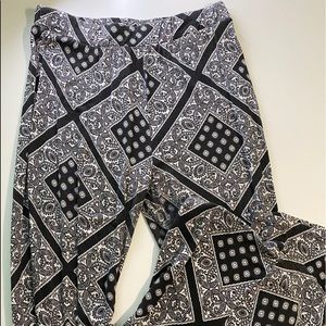Black and White Patterned Pants
